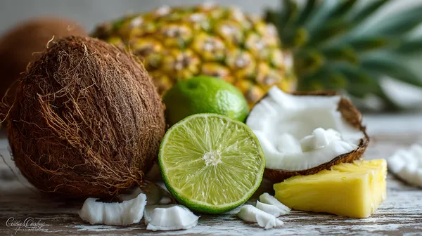 4 fruits tropicaux